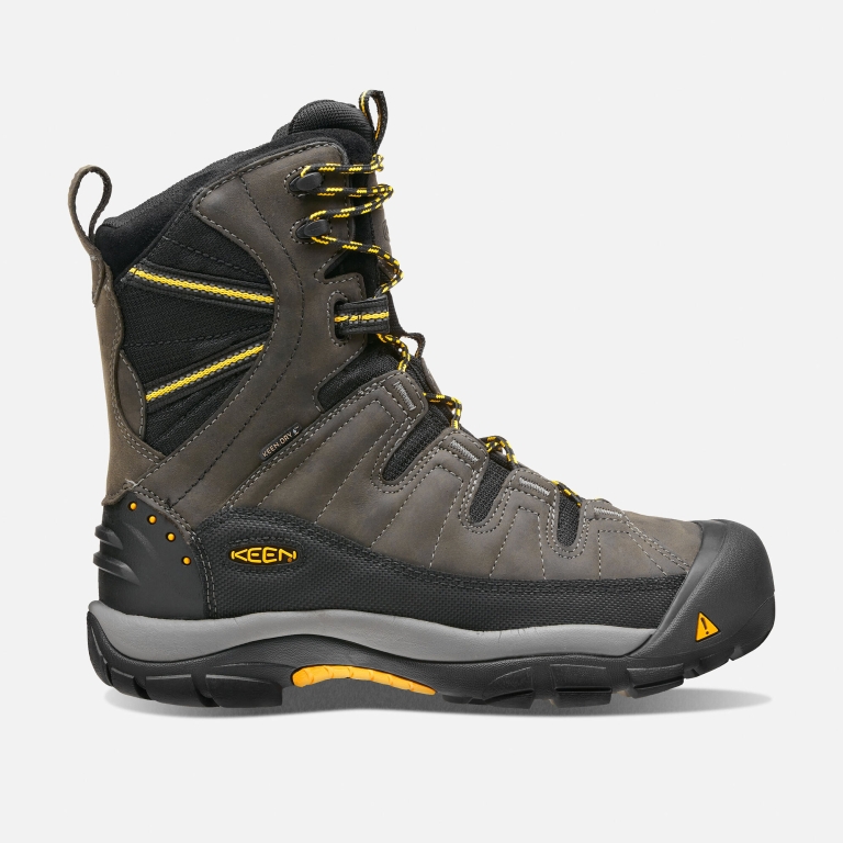 Keen Summit County Waterproof Boots - Men's Dark Grey Yellow Boots